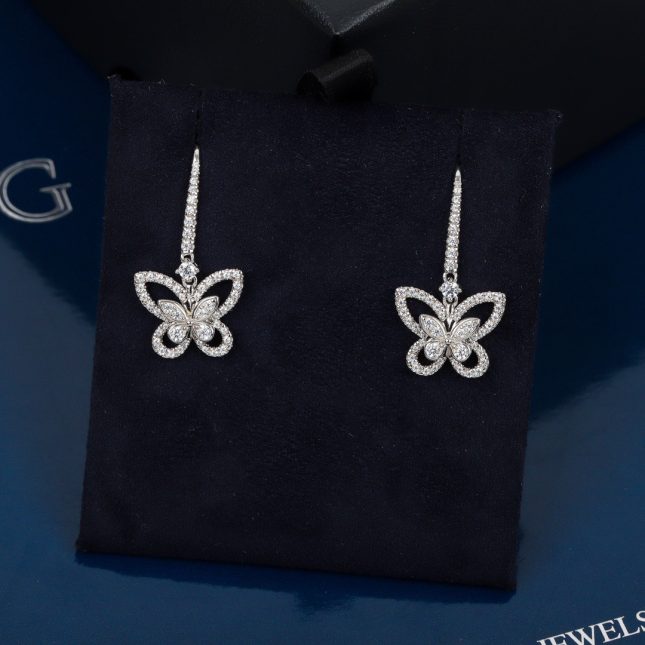 Elegant Women's 925 Sterling Silver Butterfly Earrings – Delicate & Stylish Jewelry - Image 4