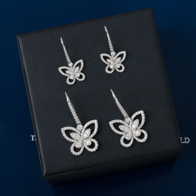 Elegant Women's 925 Sterling Silver Butterfly Earrings – Delicate & Stylish Jewelry - Image 2